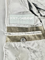 Dolce & Gabbana Wood Deep Brown Velvet Suit - 50