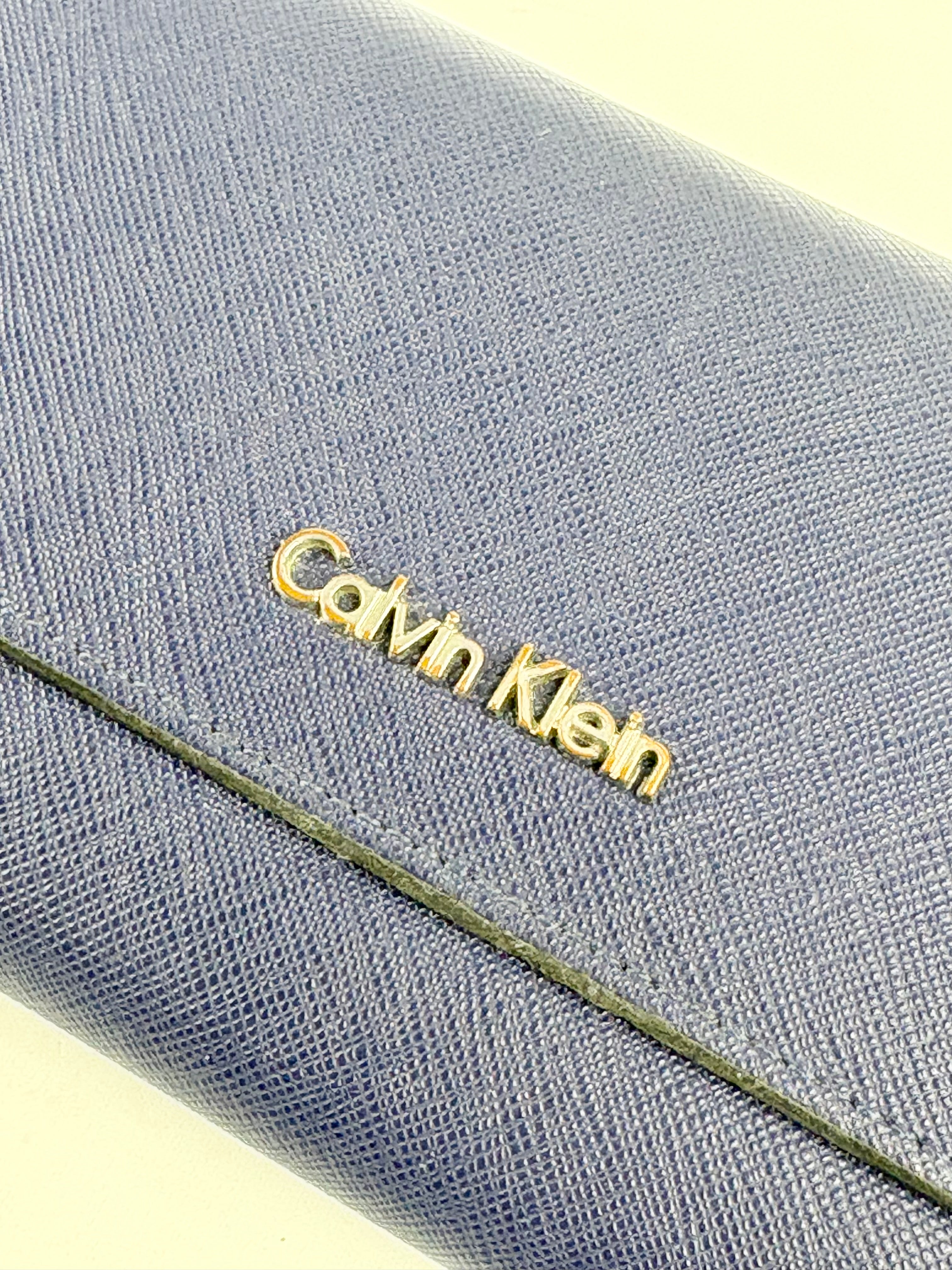 Calvin Klein Indigo Leather Trifold Wallet