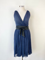 Diane von Furstenberg Deep Blue Silk Wrap Dress - AU12