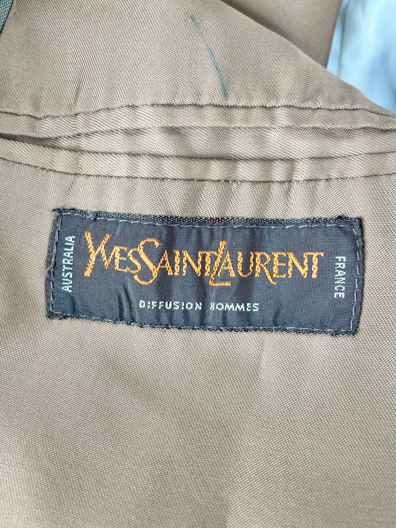 Yves Saint Laurent Diffusion Homme Vintage Taupe Blazer - 38R