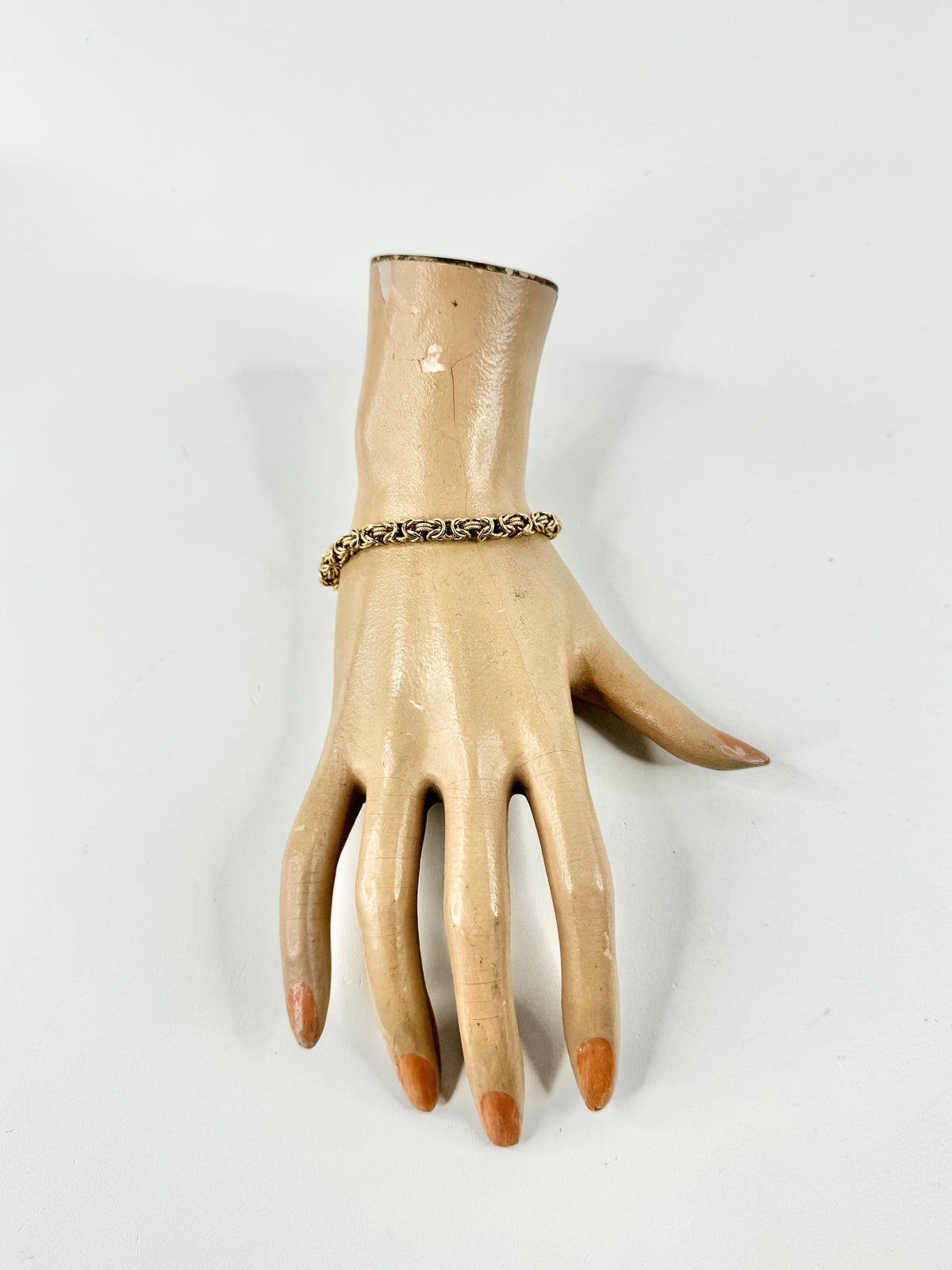 9ct Gold Byzantine Chain Bracelet