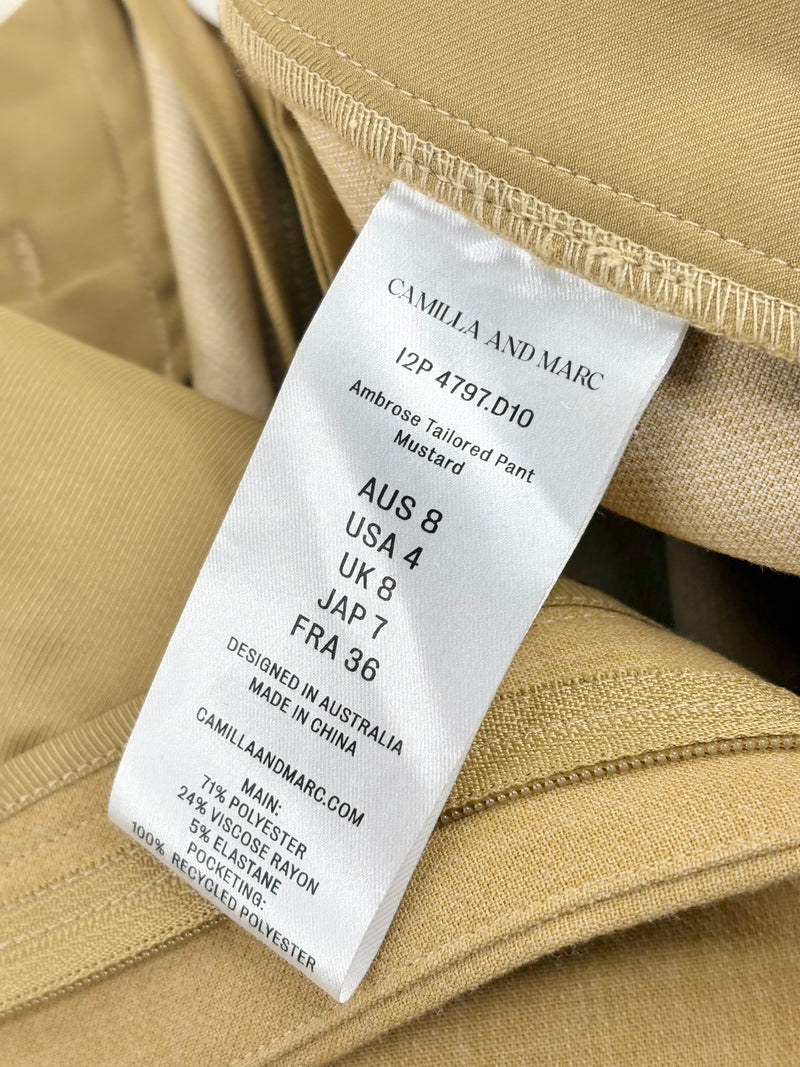 Camilla & Marc Mustard 'Ambrose' Tailored Pant - AU8