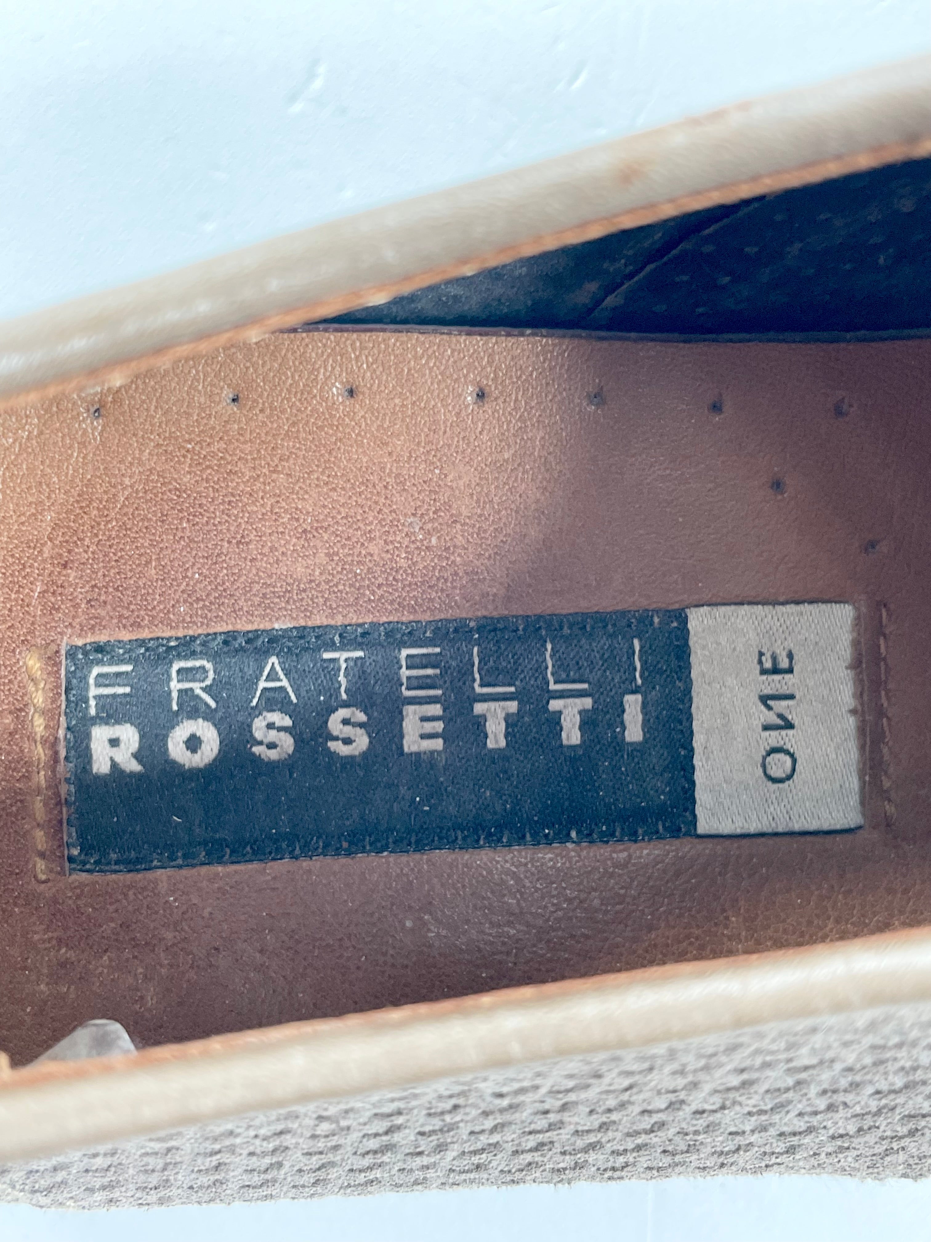 Fratelli Rossetti Taupe Woven Suede Lace Ups - EU39