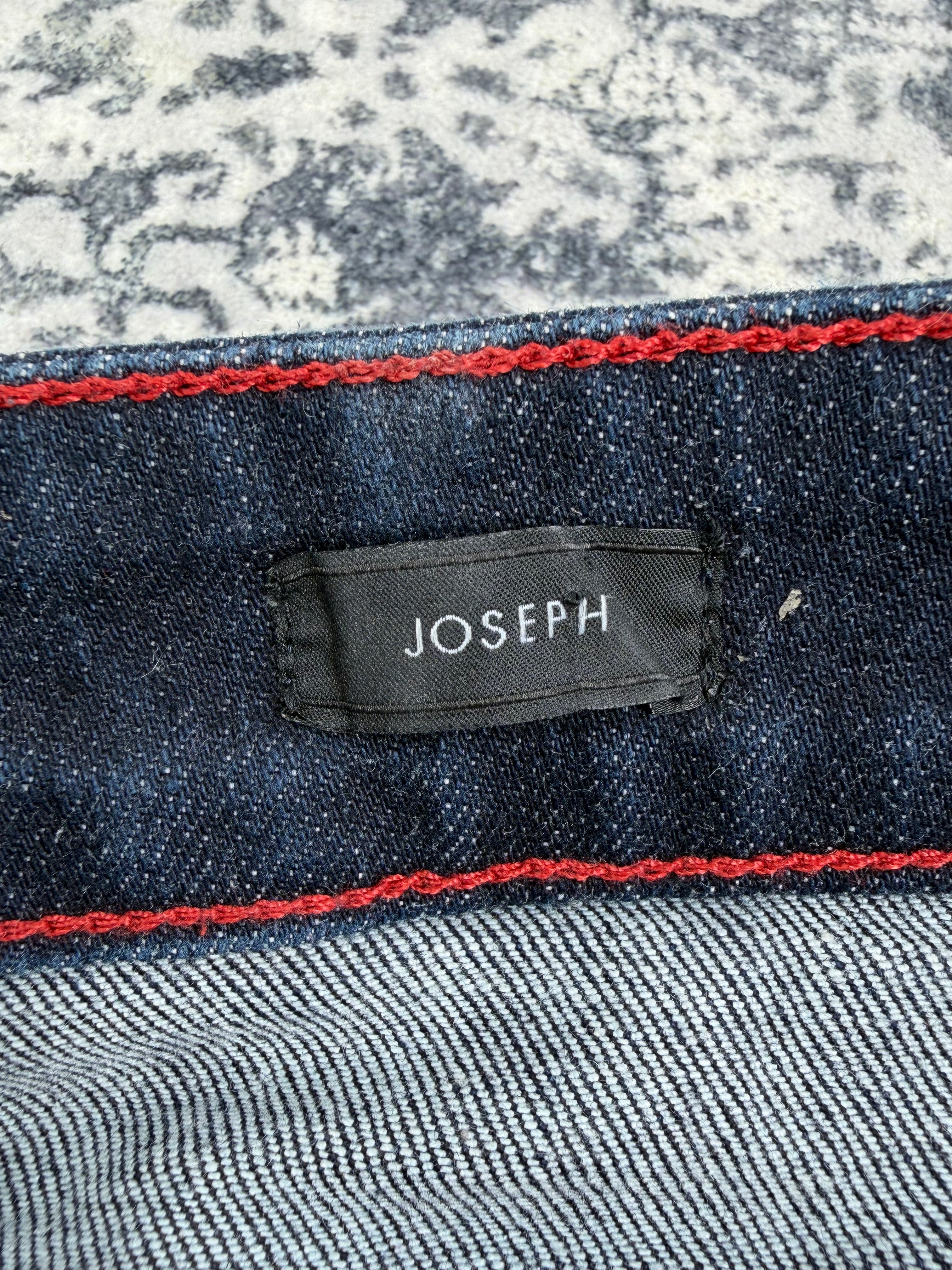 Joseph Dark Denim Skirt with Red Stitching - AU10