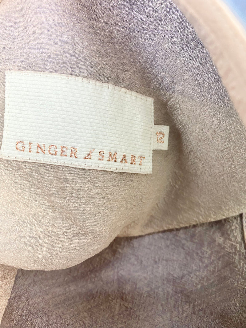 Ginger + Smart Sheer Layered Off Shoulder Crop Top - AU12