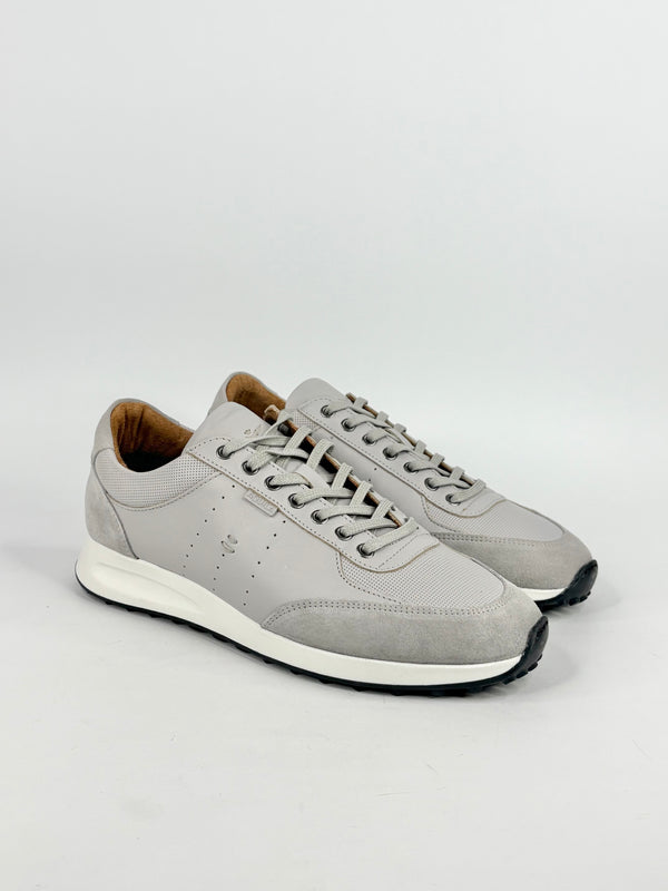 Aquila Light Grey Leather 'Apollo' Sneakers - EU43