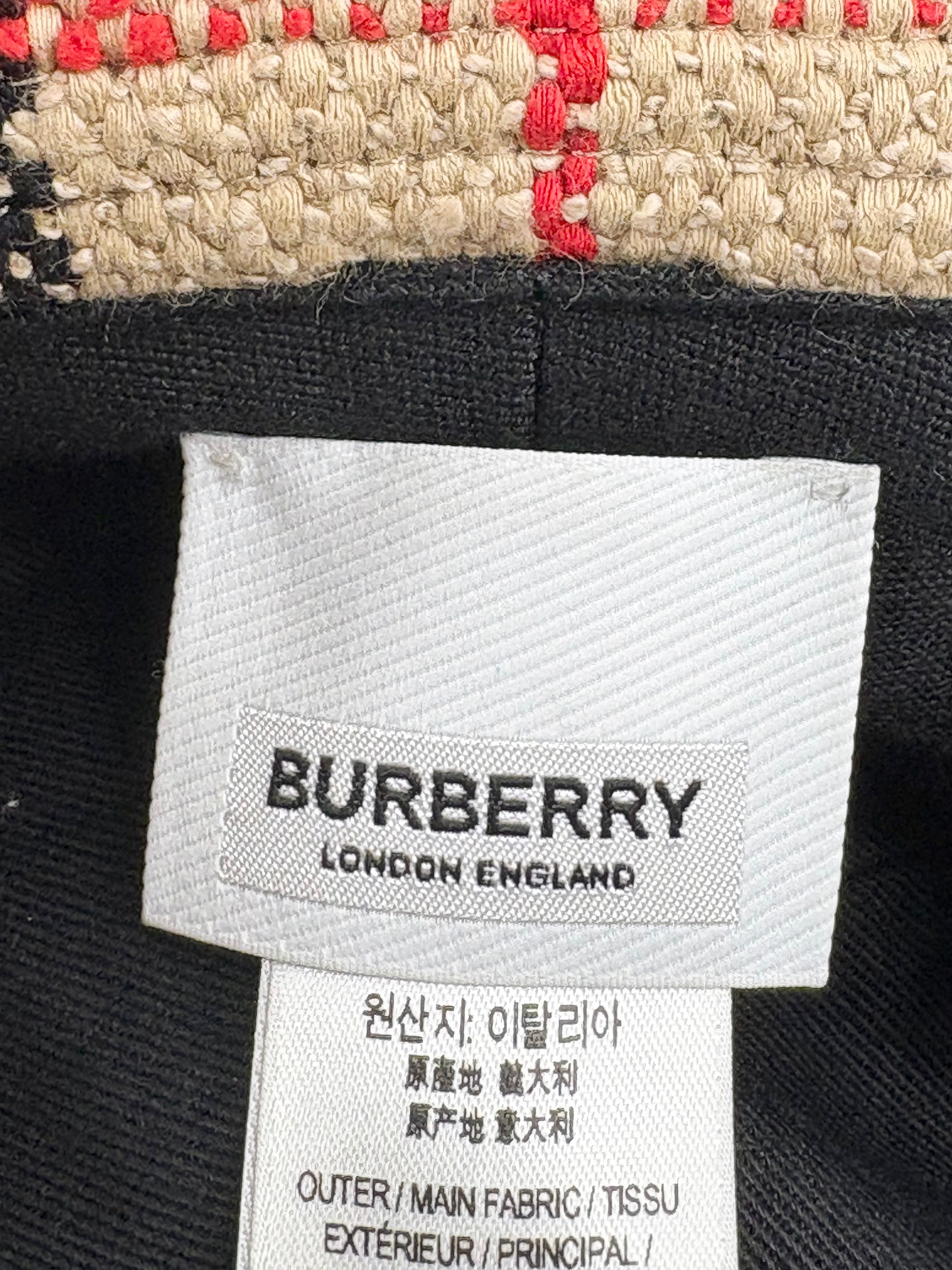 Burberry Vintage-Check Bouclé Bucket Hat