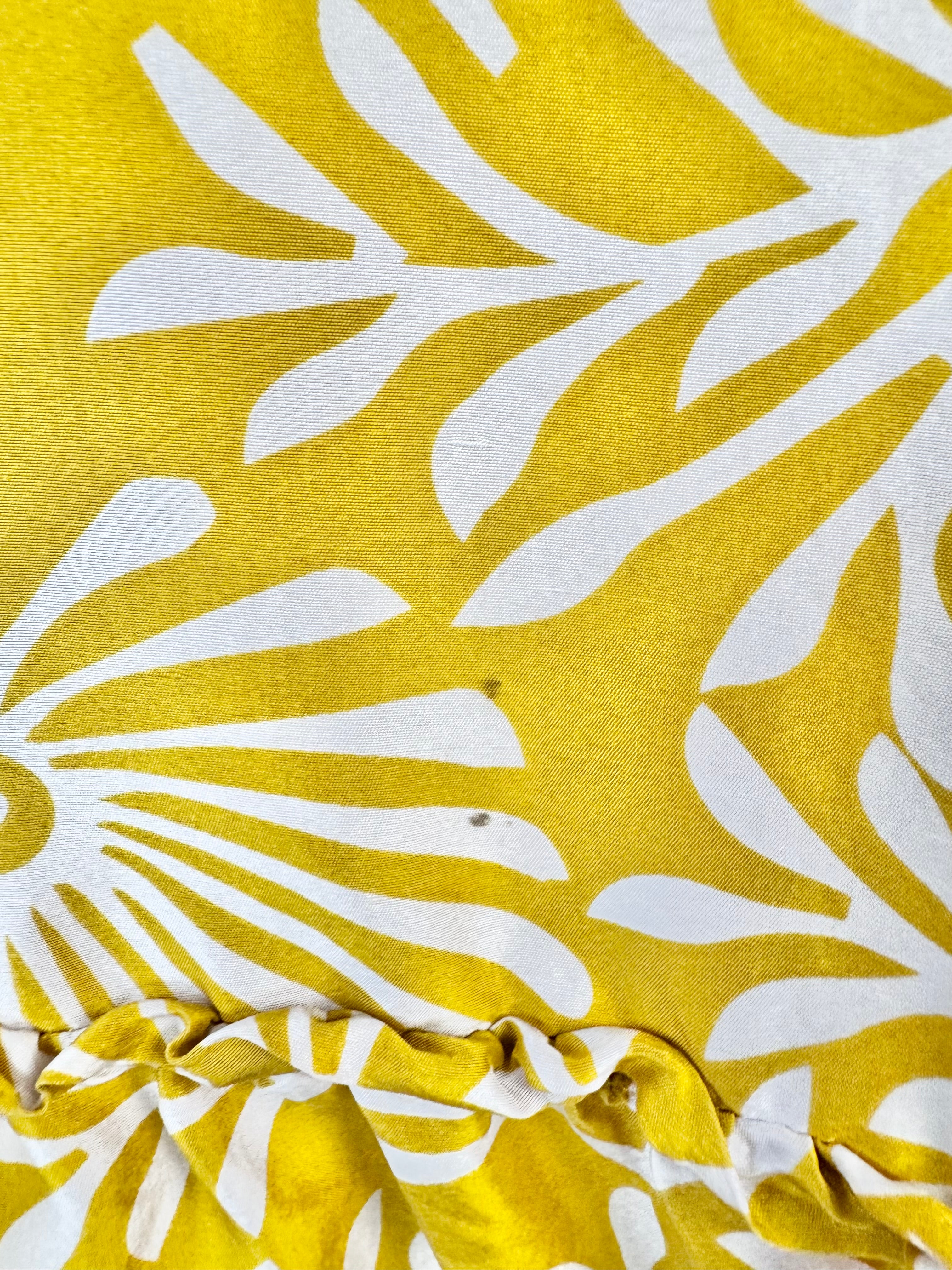 Lee Mathews Gold & White Silk Jumper Dress - AU10