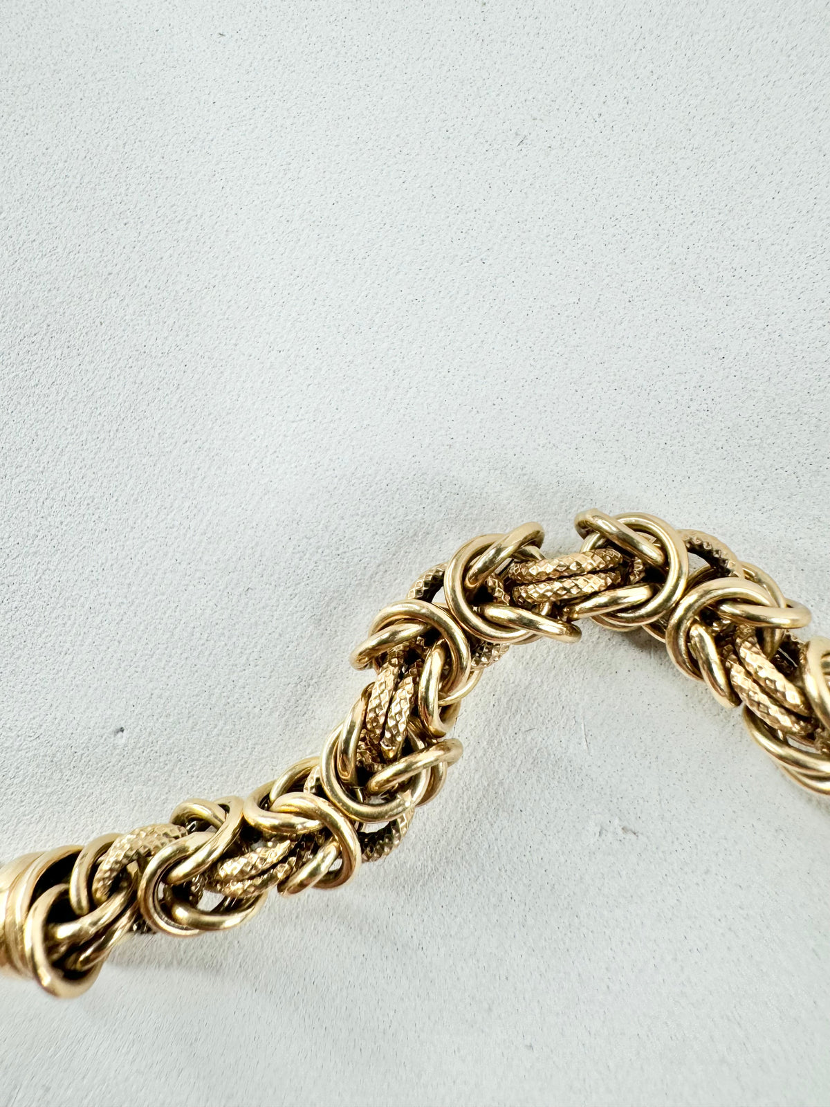 9ct Gold Byzantine Chain Bracelet