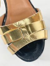 Kurt Geiger London Gold Leather Stilettos - EU37