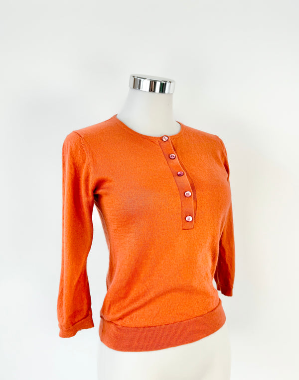 Hunters Burnt Orange Cashmere Blouse - AU8