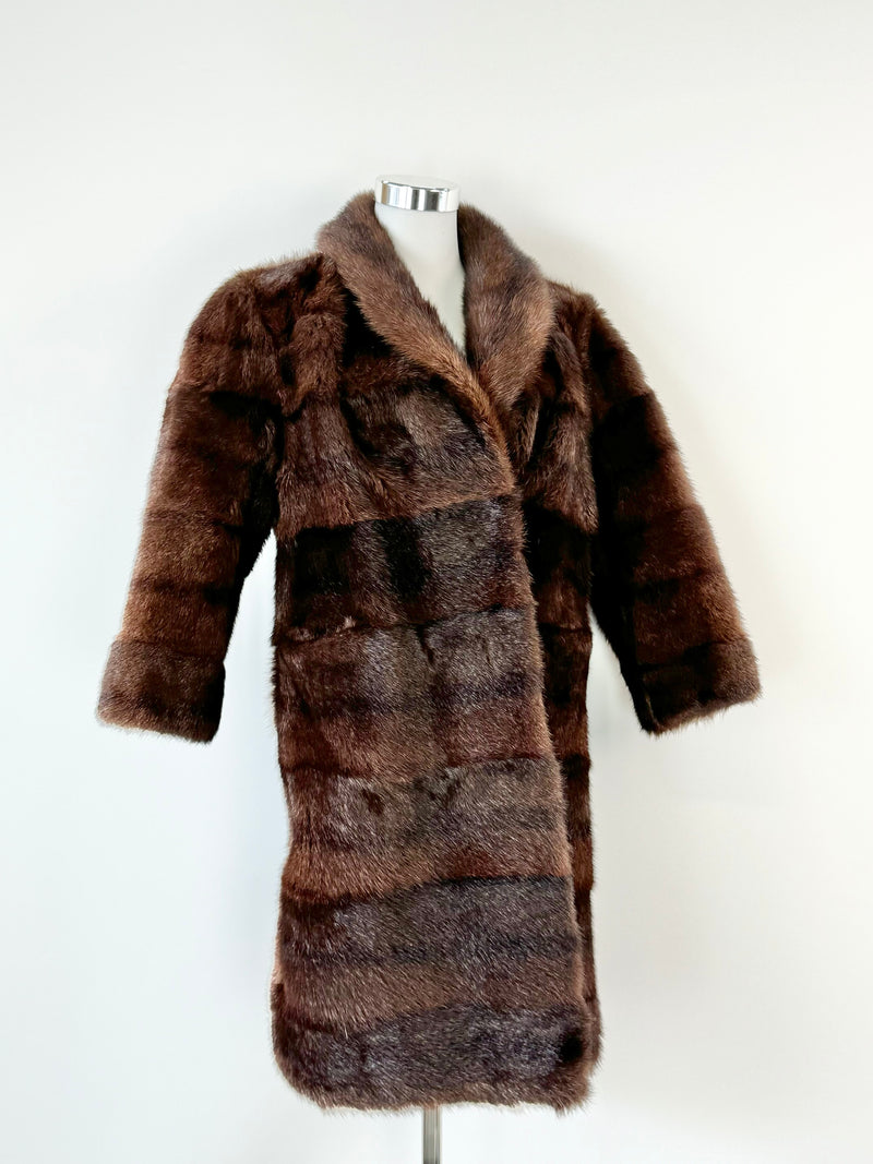 Vintage 70s Brown Marmot Fur Cut - AU10/12