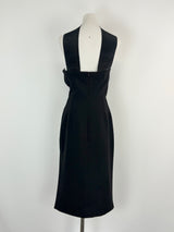 Christopher Esber Black Reverse-Halter Neck Midi Dress - AU10