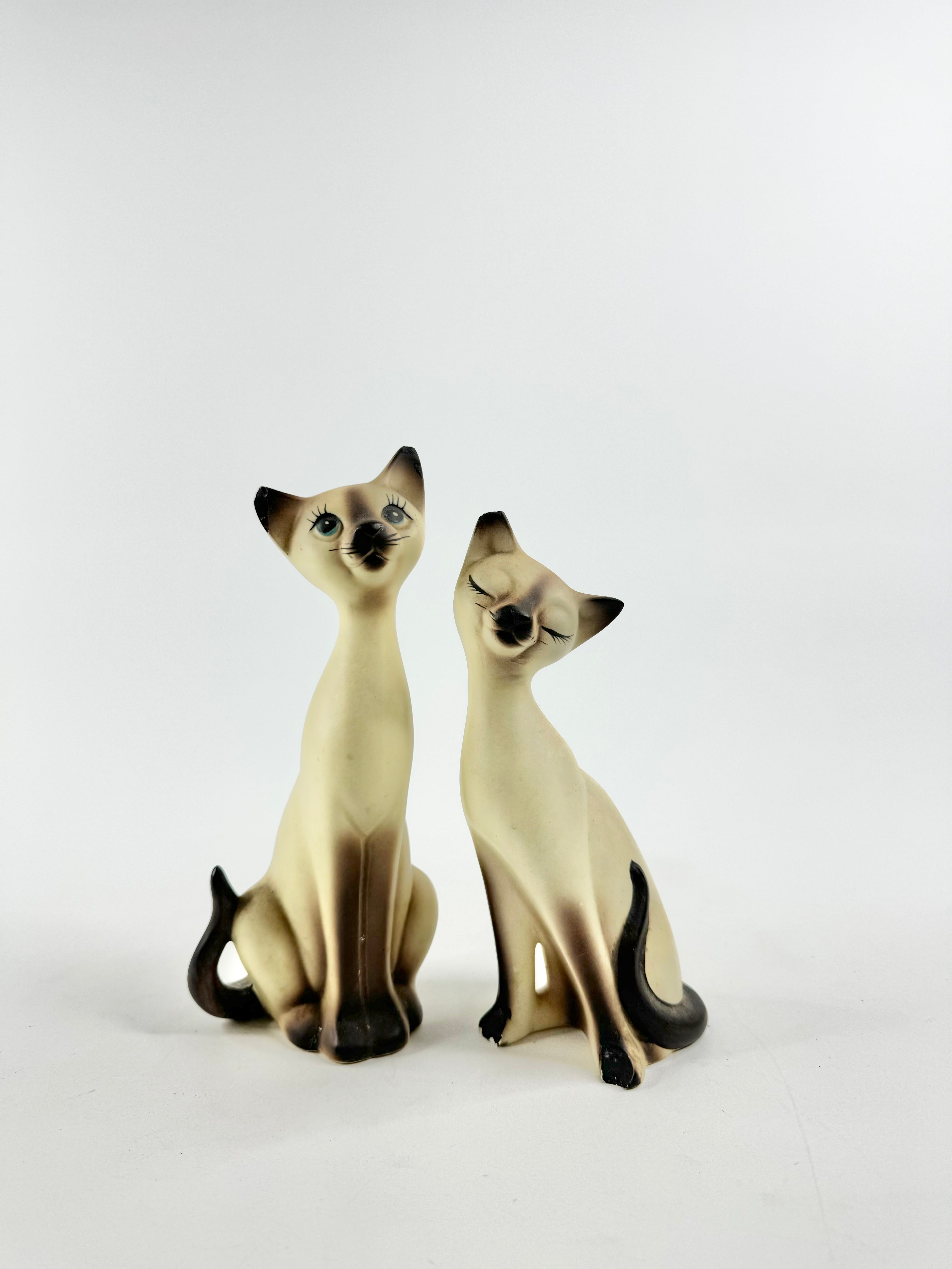 Mid Century Japanese Siamese Cat Salt & Pepper Shakers