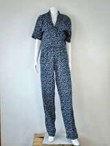 Jaclin Chouchana Blue Bell Flower Decorated Jumpsuit - AU10