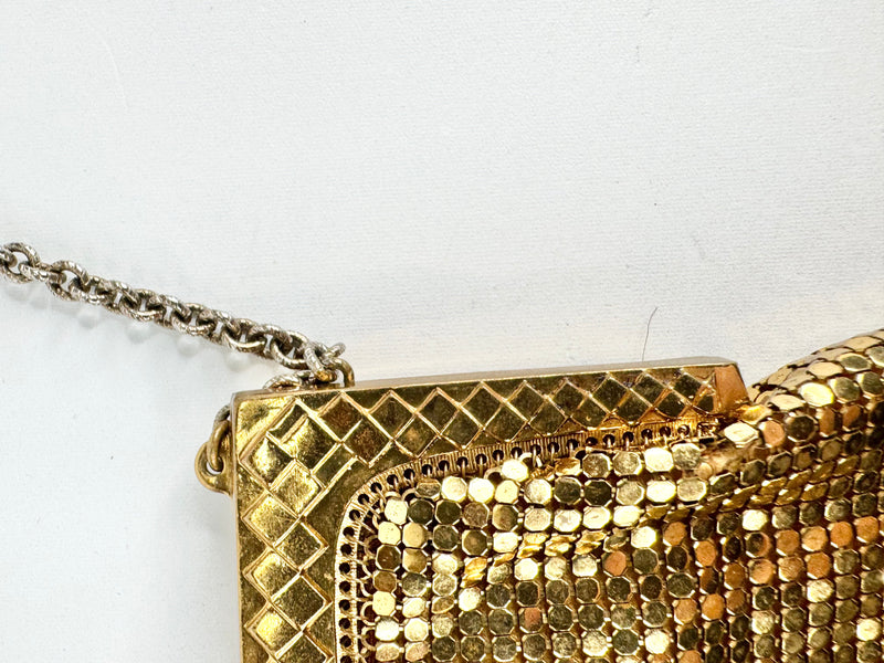 Vintage Whiting & Davis Gold Metallic Evening Purse