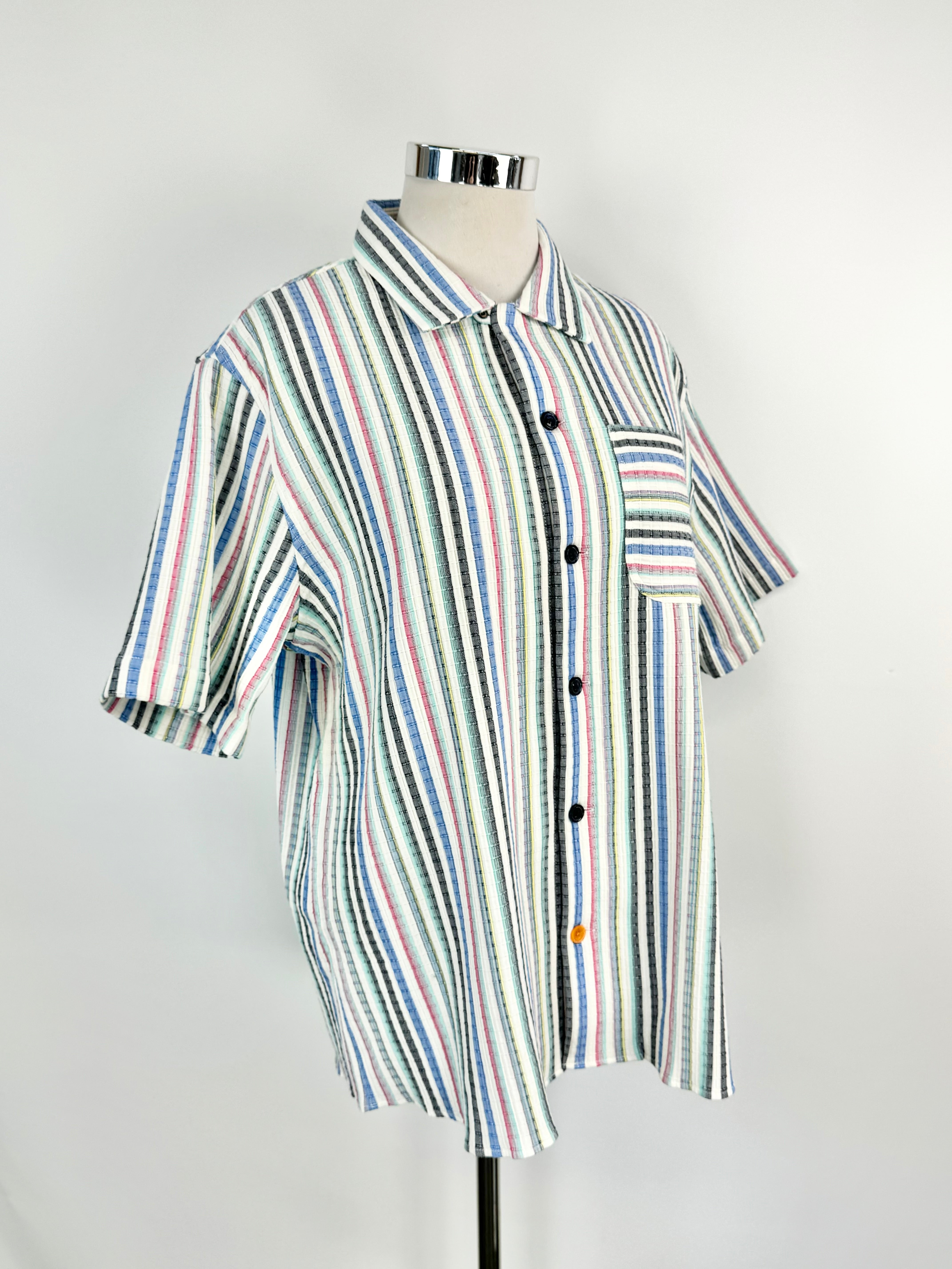 Scotch & Soda Ice Cream Stripe Cotton Shirt NWT - XXL
