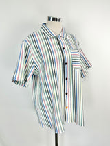 Scotch & Soda Ice Cream Stripe Cotton Shirt NWT - XXL