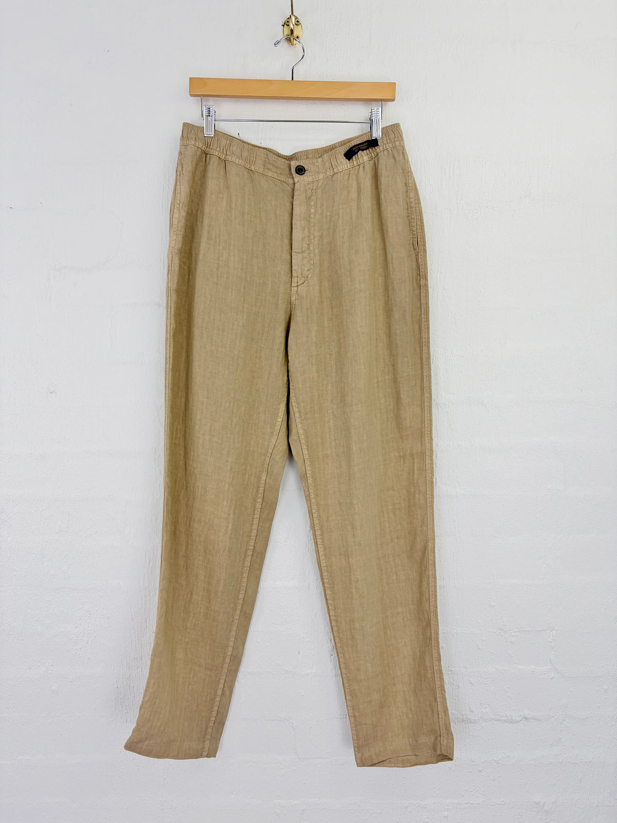 Paul & Shark Dark Navy Linen Tapered Slacks NWT - 50