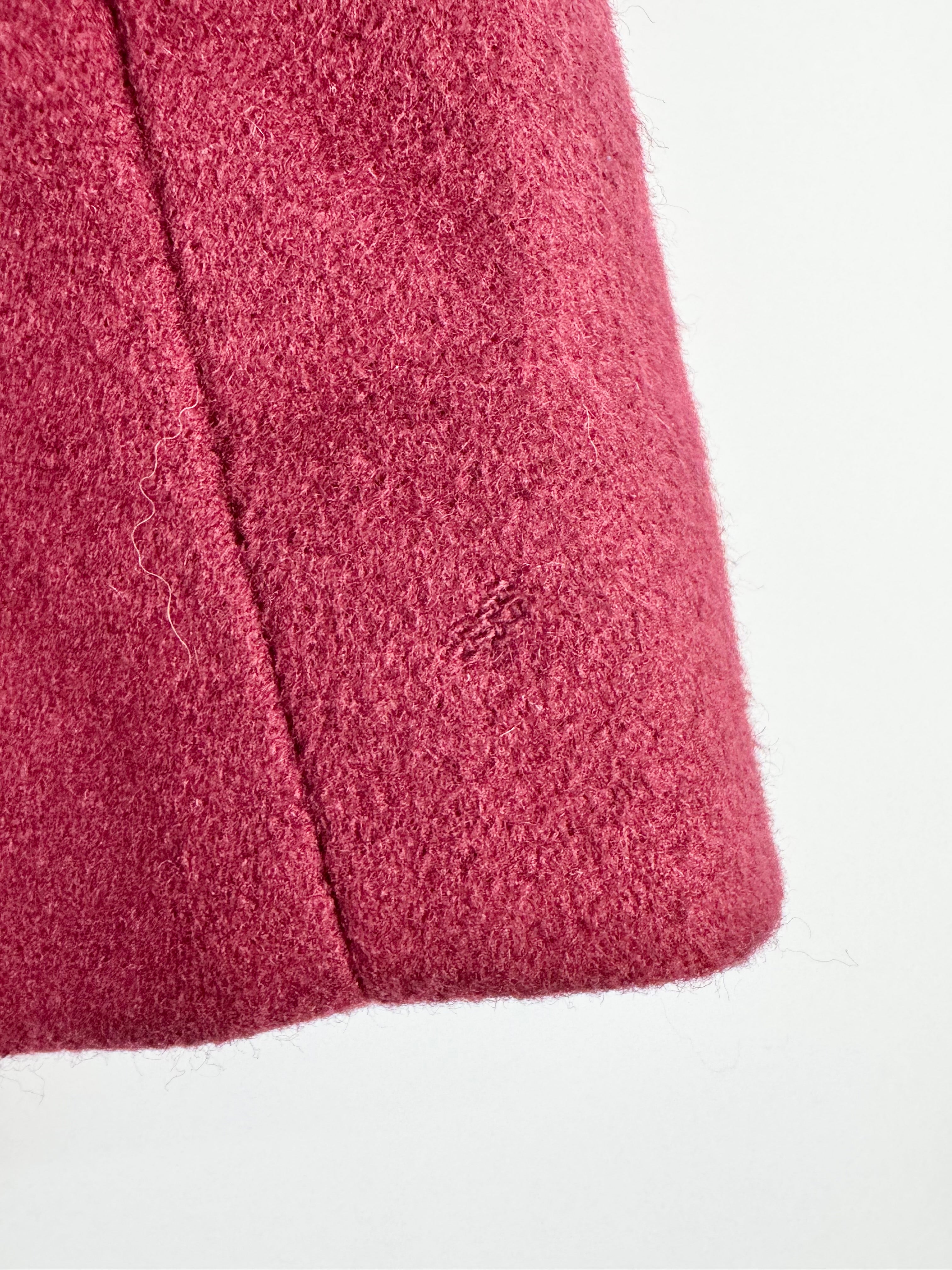 Goodwin Charli Mulberry Red Wool & Cashmere Blend Coat - AU10/12