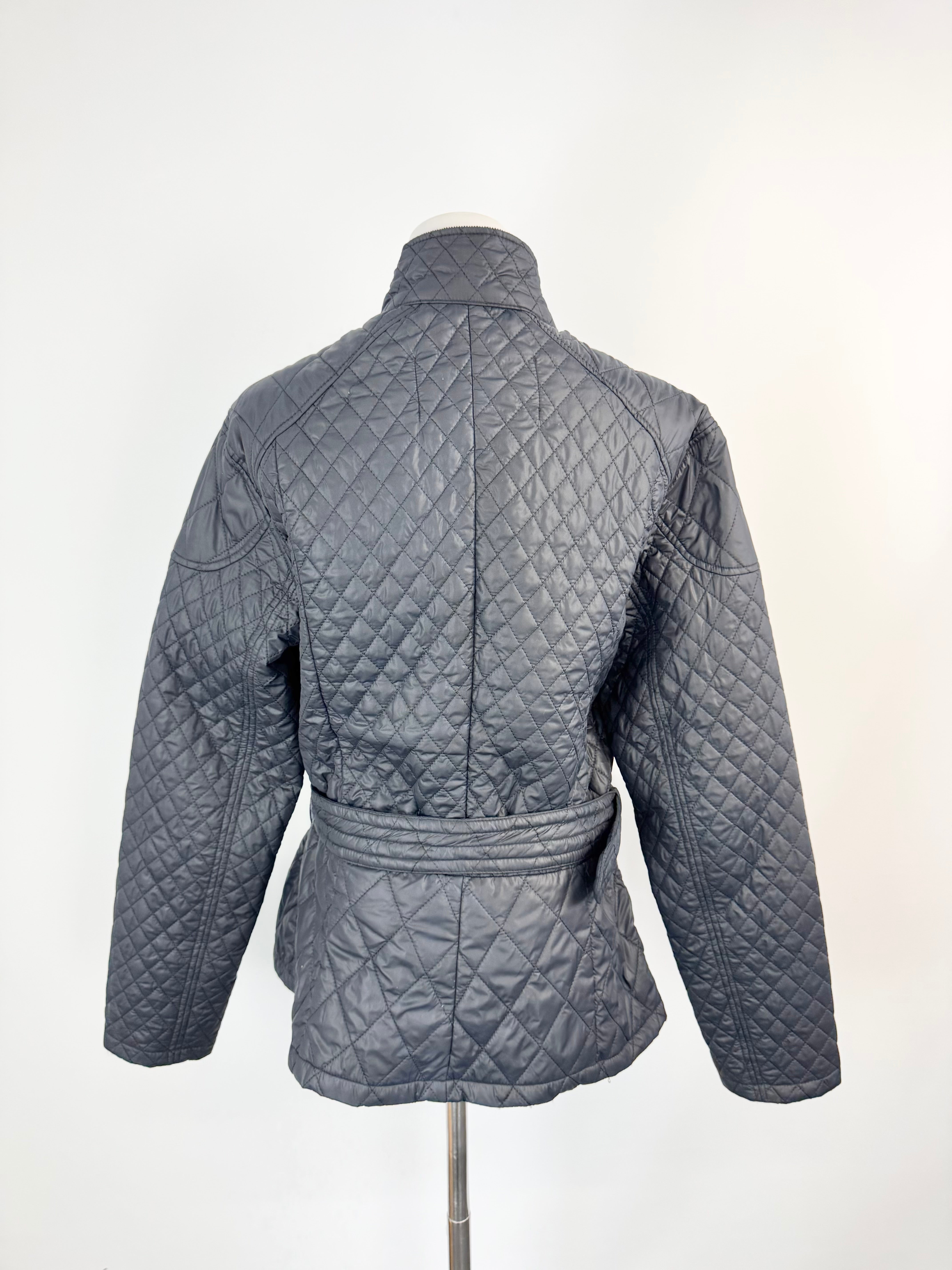 Barbour Black Quilted Belted Jacket - AU12