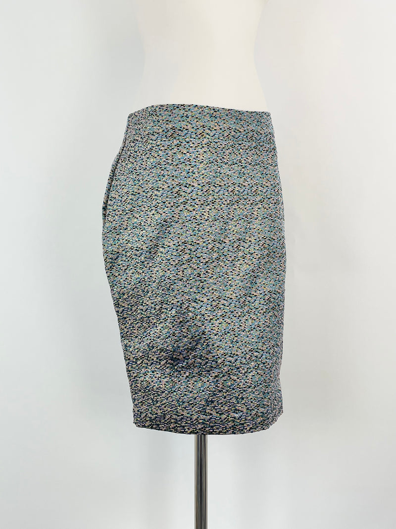 2NDDAY Metallic Multicolour Woven Midi Skirt - AU8/10