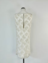 Vintage Christie White Hand Beaded Lace Dress - AU10