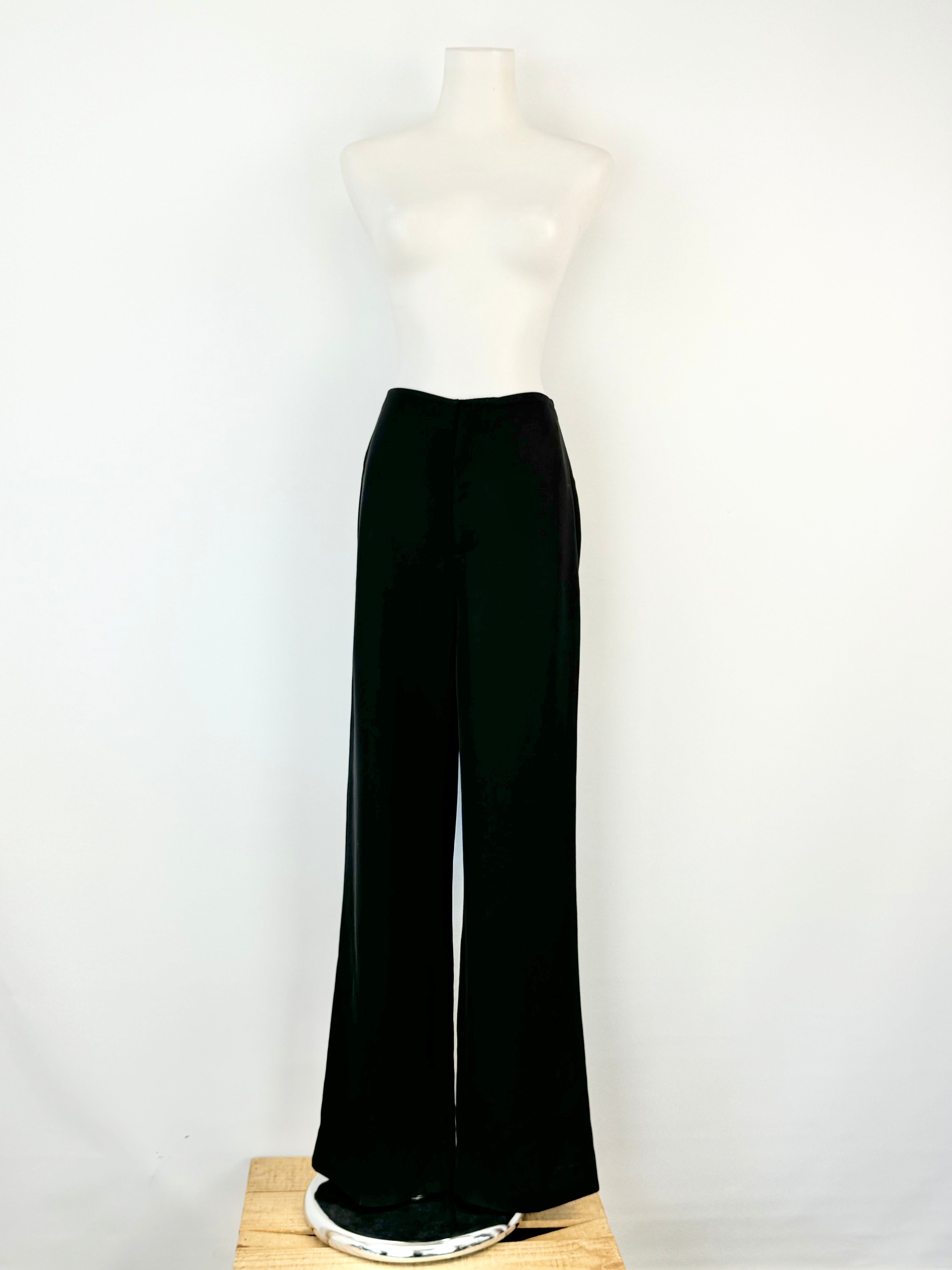 Willow Black Wide Leg Slacks - AU6