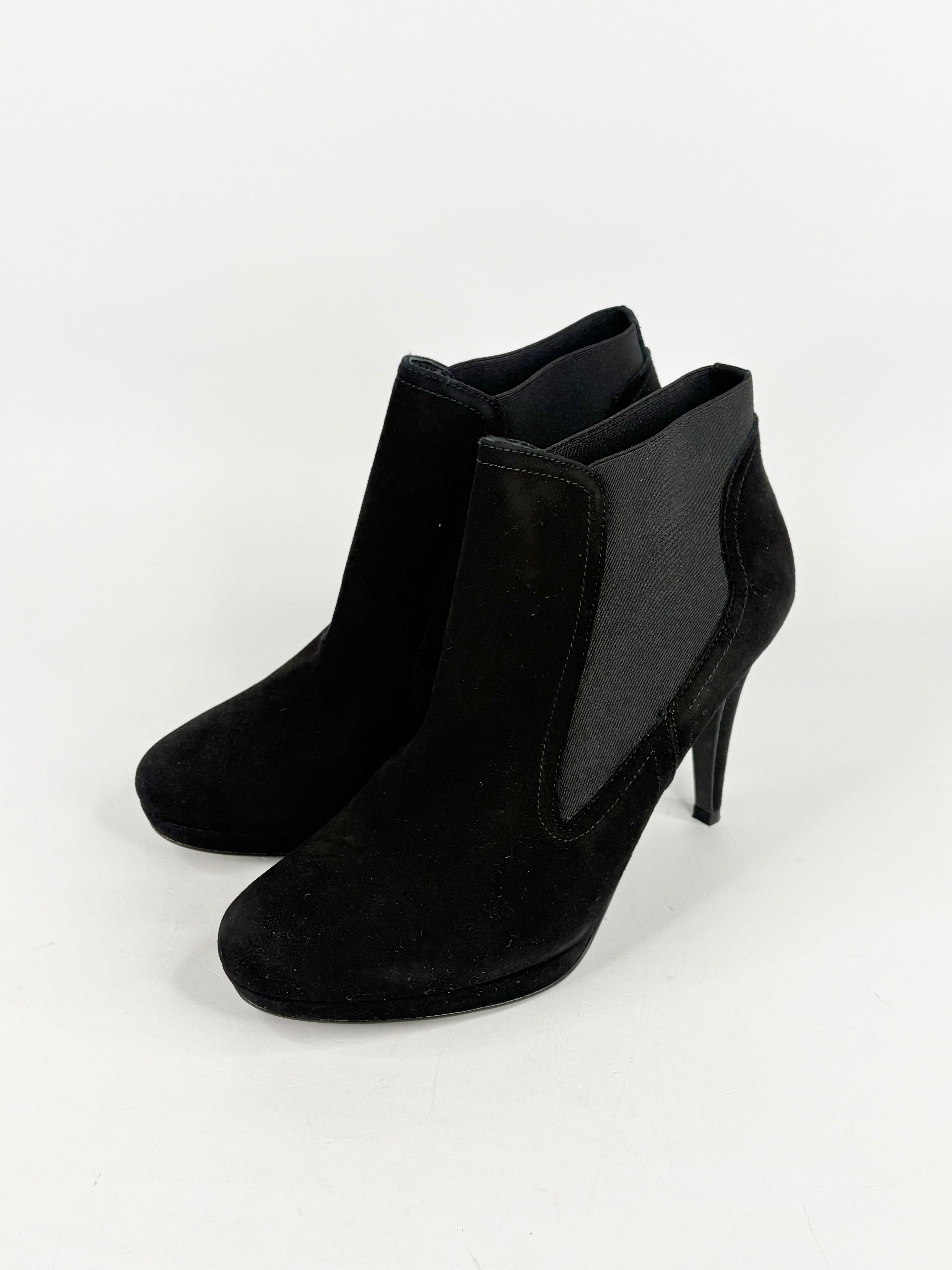 Karen Millen Black Suede Ankle Boots - EU40