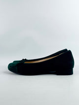 Hassia Forest Green Suede 'Bologna' Flats - EU39