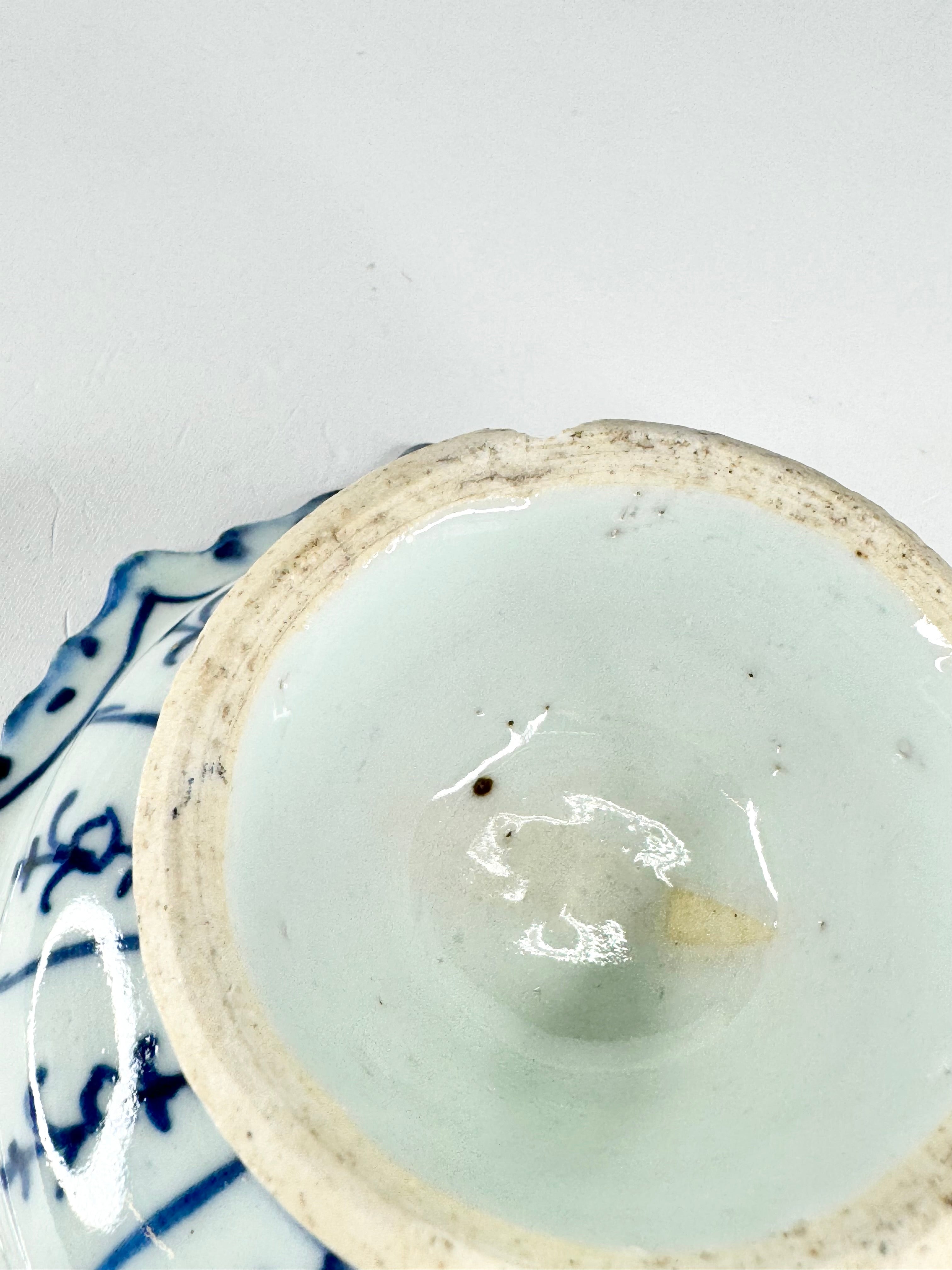 Antique Chinese Blue & White Porcelain Tazza