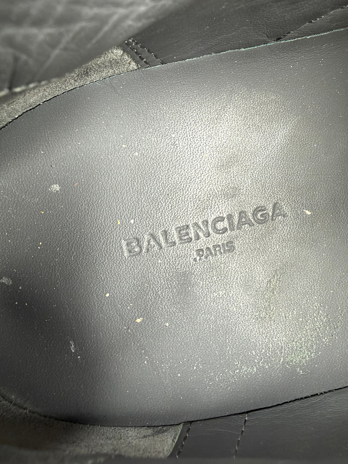 Balenciaga Dark Grey Arena Low Leather Lace Ups - EU42