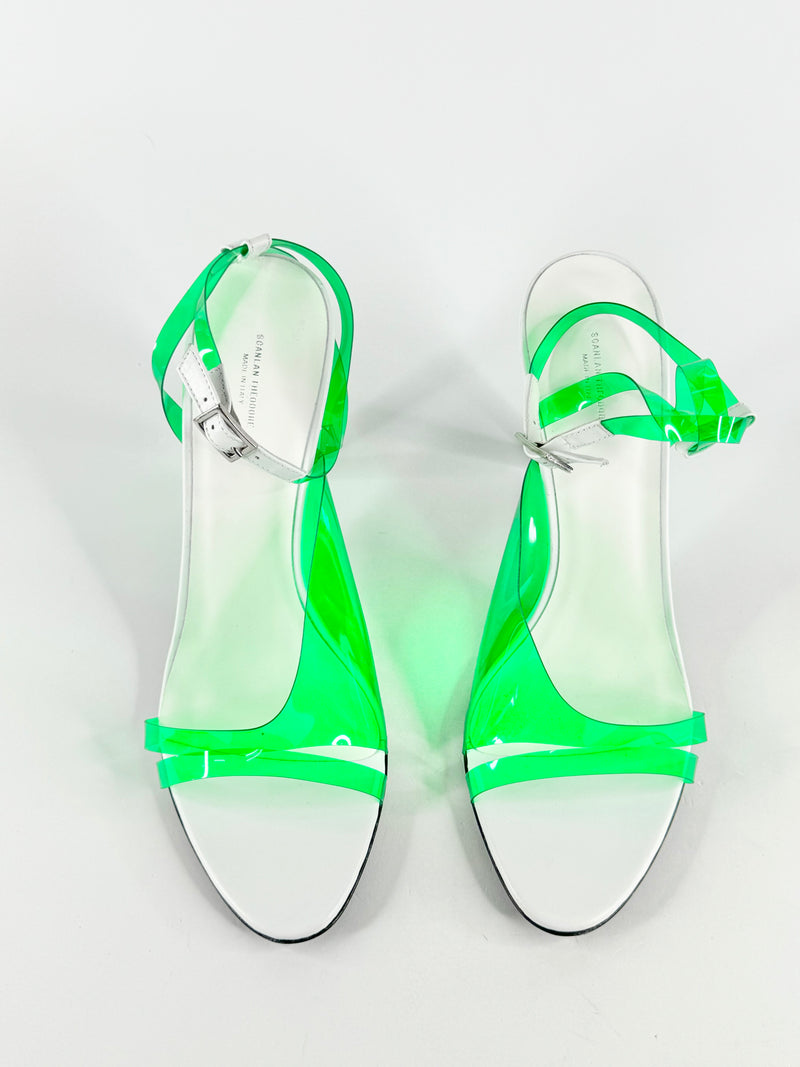 Scanlan Theodore Sheer Emerald Green Stilettos - EU41