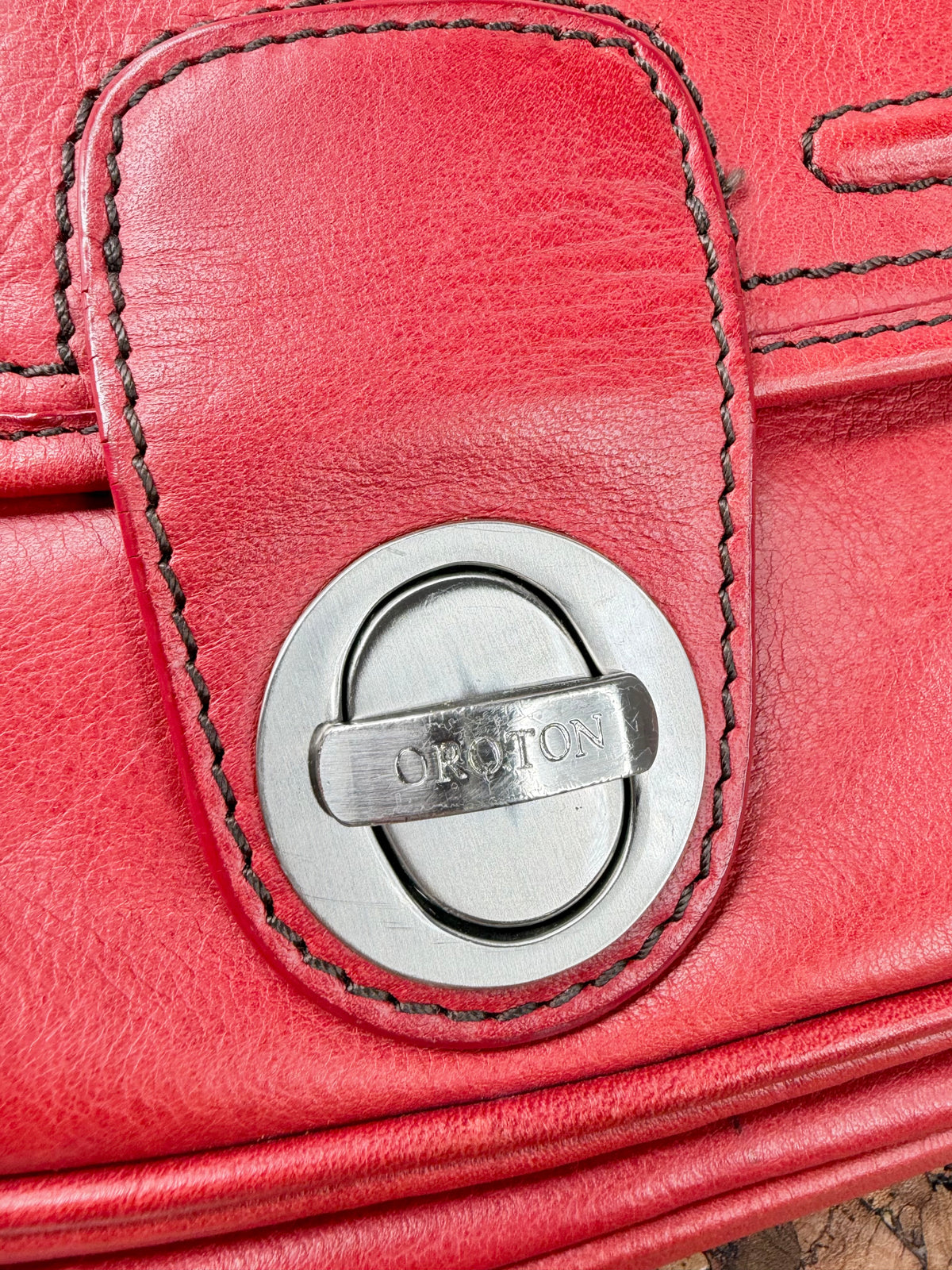 Oroton Muted Red Cross Body Bag