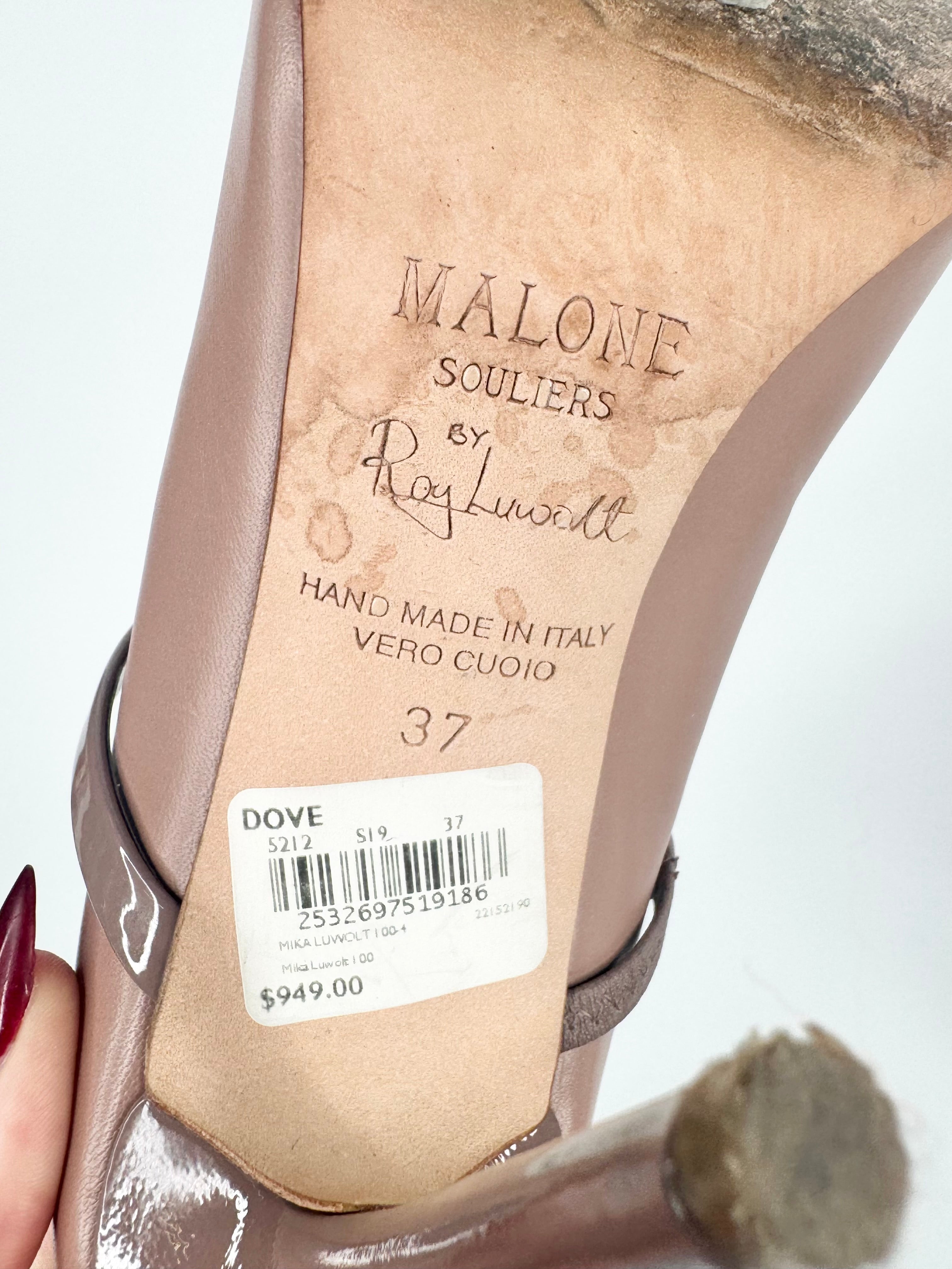 Malone Souliers Mika Luwalt Dusty Mauve Peep Toe Stilettos - EU37
