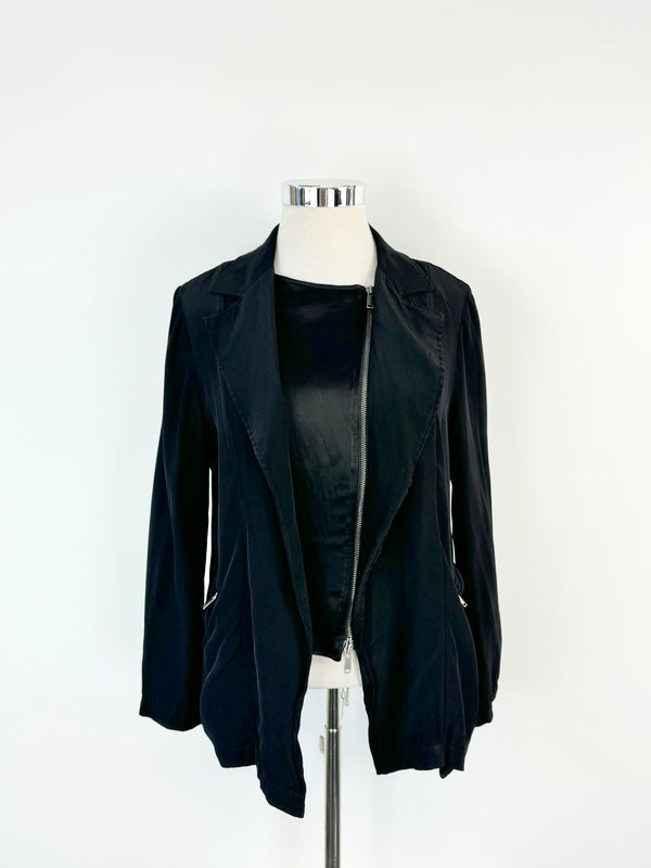 Pure DKNY Black Zippered Jacket - AU12