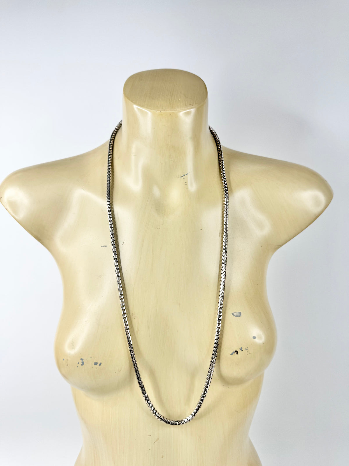 10ct White Gold Large Snake Chain Necklace