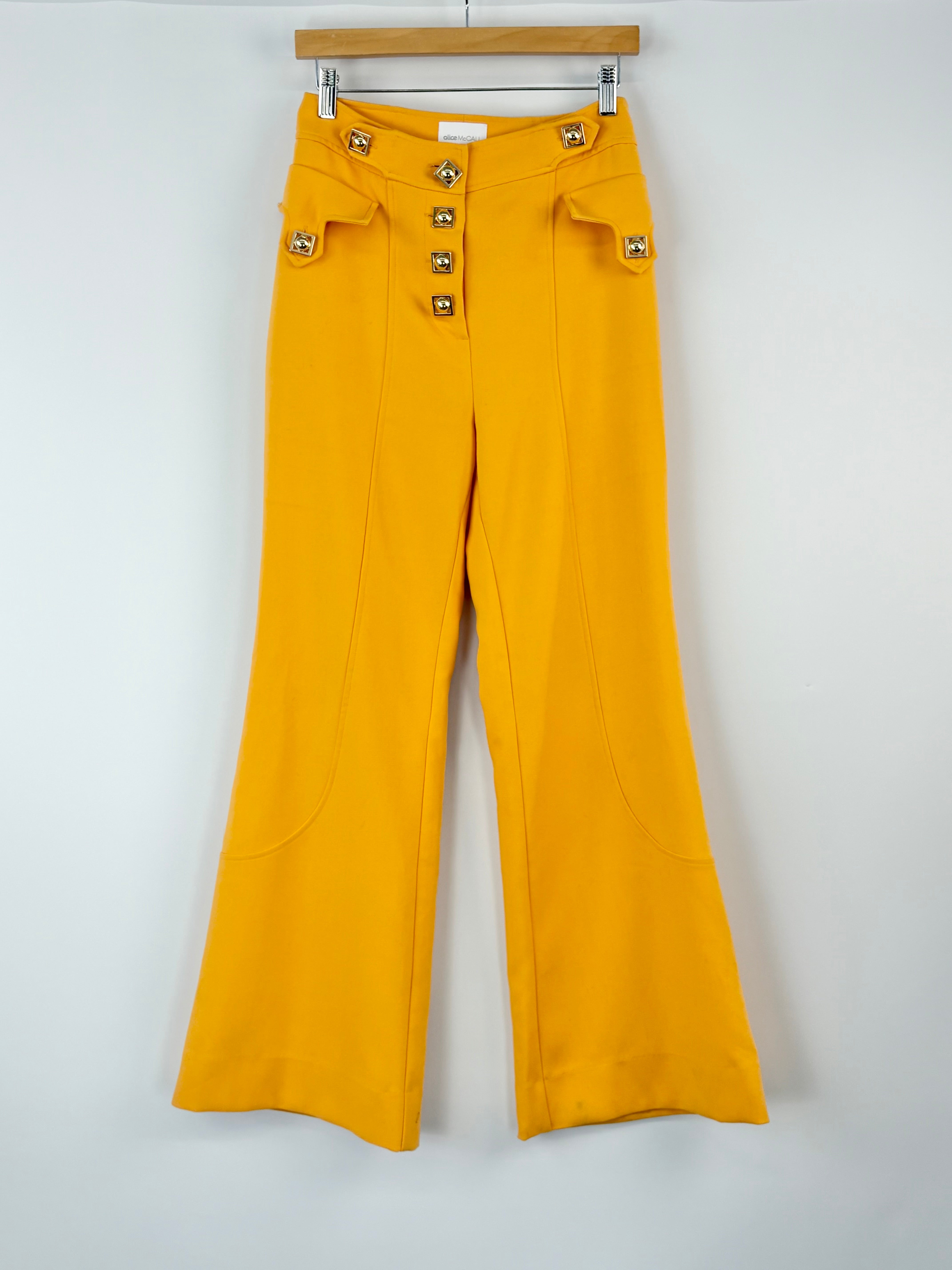 Alice McCall Mustard Yellow 'Air France' Pants - AU8