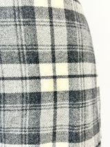 Vintage Murray Brothers  Grey & Cream Tartan Wool Kilt - AU8/10