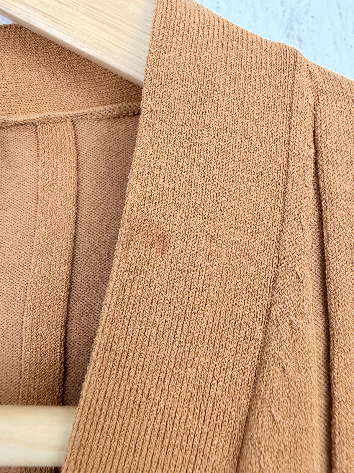 Oroton Ribbed Caramel Cardigan - AU6/8
