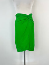 Cédric Charlier Emerald Green Knotted Midi Skirt - AU14