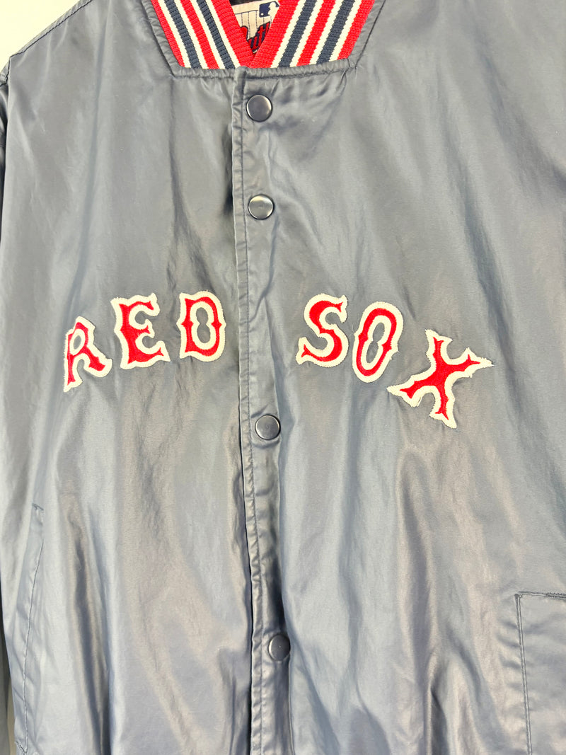 Vintage-Style Majestic Navy Blue 'Red Sox' Bomber Jacket - S