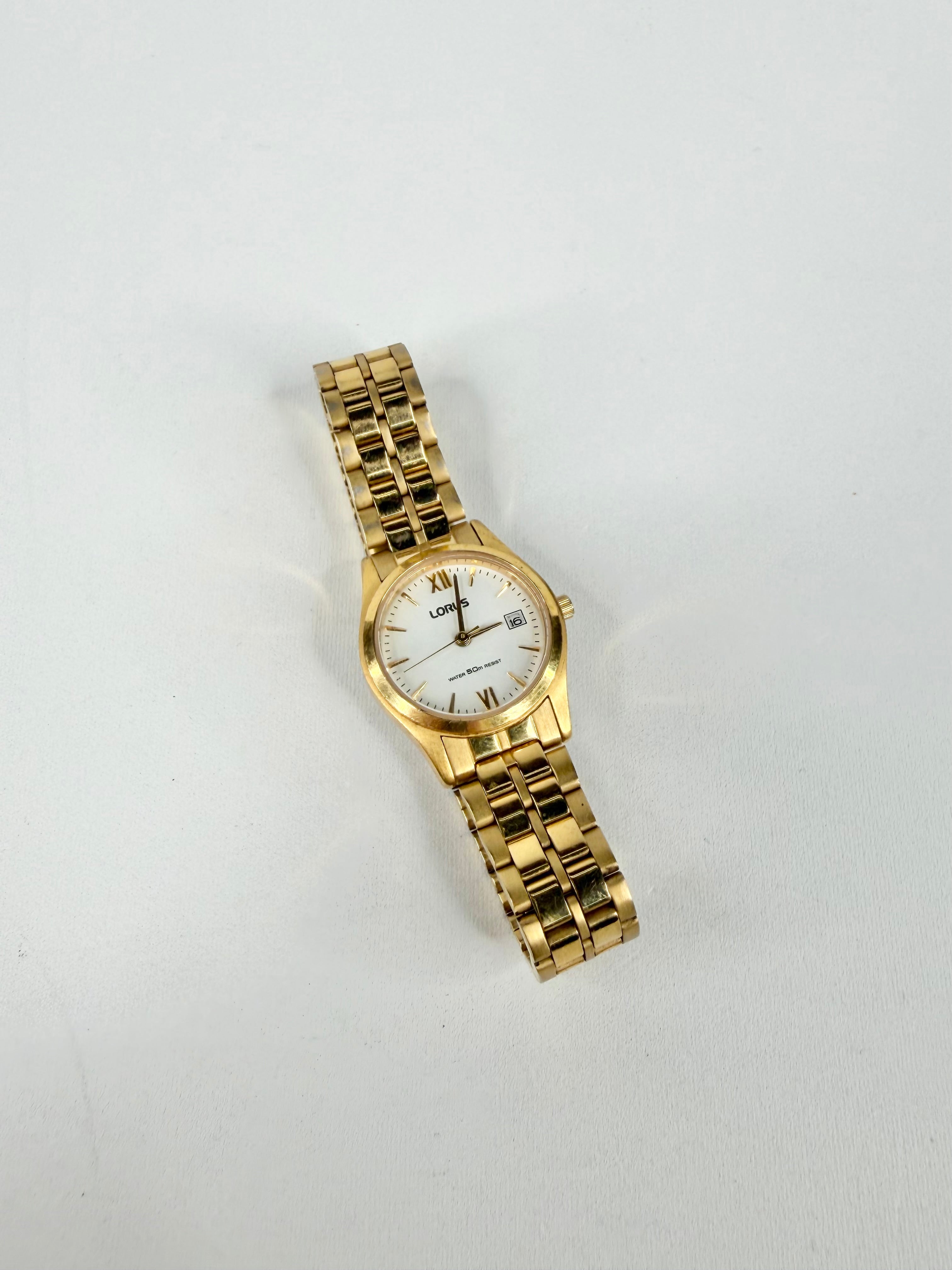 Lorus Gold Toned Japanese Movement Dress Watch