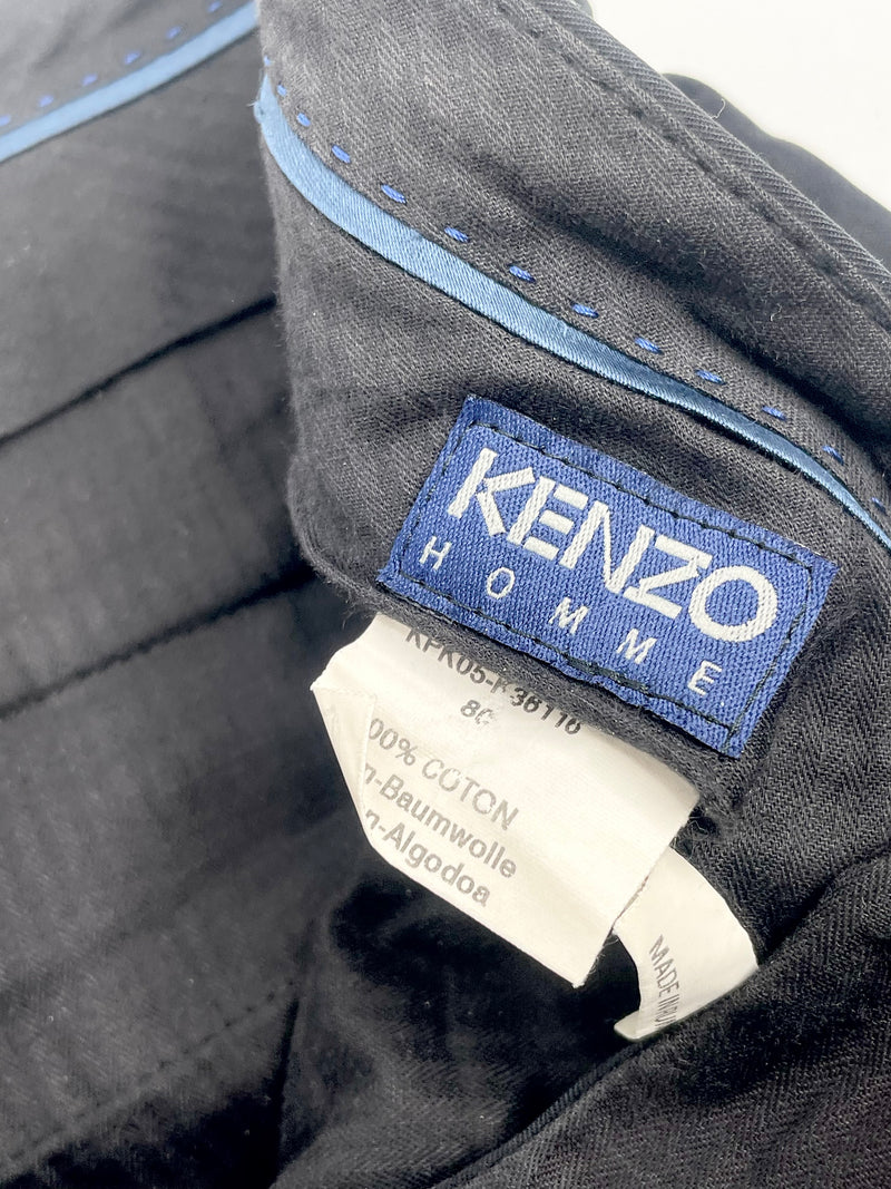 Kenzo Homme Black Cotton Trousers - 50/44