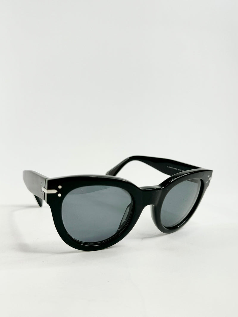 Celine Black Ovular Cat Eye Sunglasses