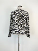Grace Melbourne Silk Animal-Style Print Peplum Top - AU12