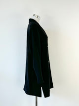 Vintage Emmanuel Ungaro Black Wool Blend Coat - AU10/12