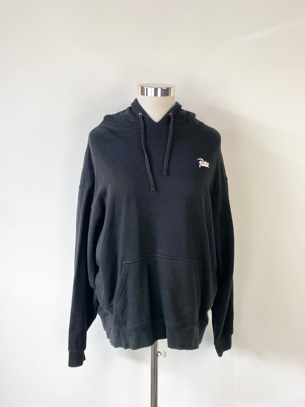 Patta Clothing Black Rose Embroidered Hoodie - XL