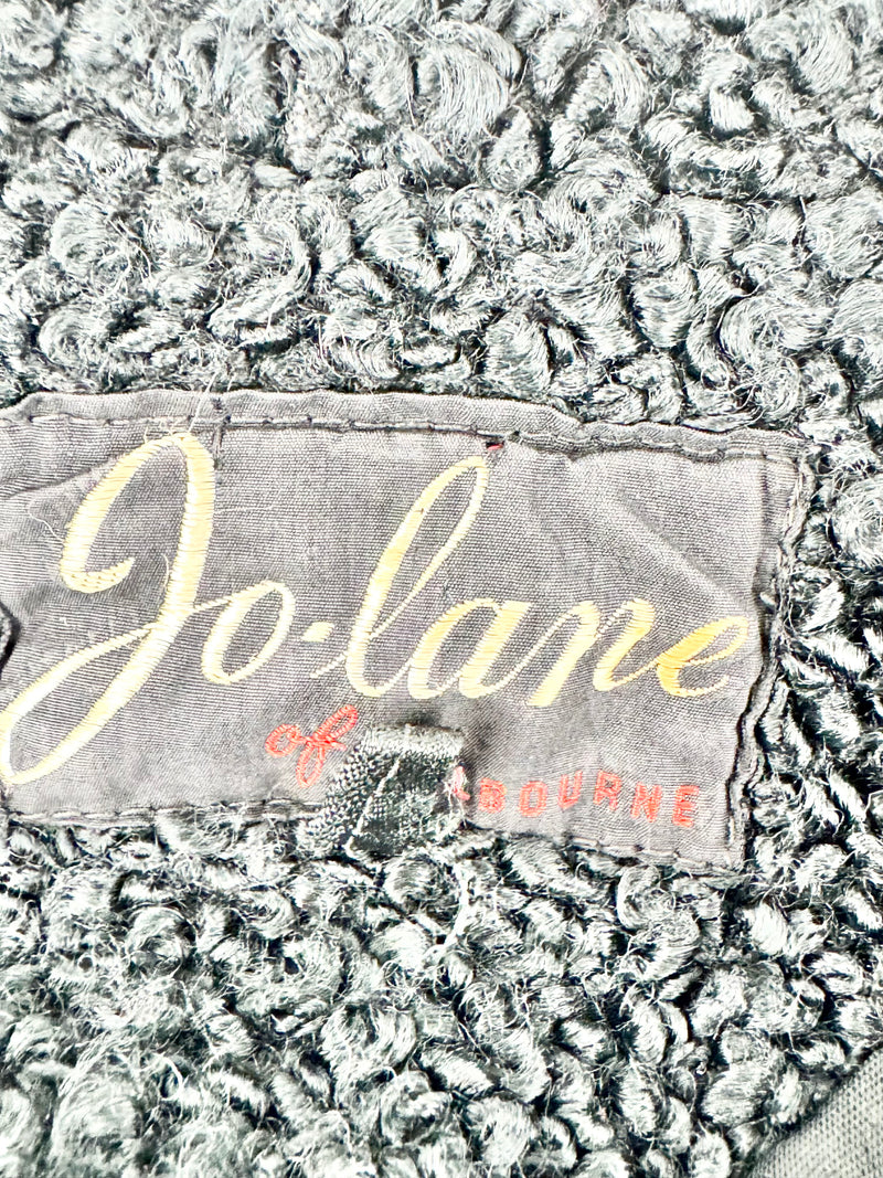 Vintage Jo Lane of Melbourne Black Astrakhan Coat - AU8/10