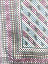 Vintage Jaeger Purple, Blue & Grey Woven Silk Scarf